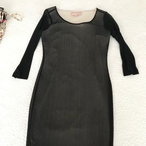 Black mesh dress